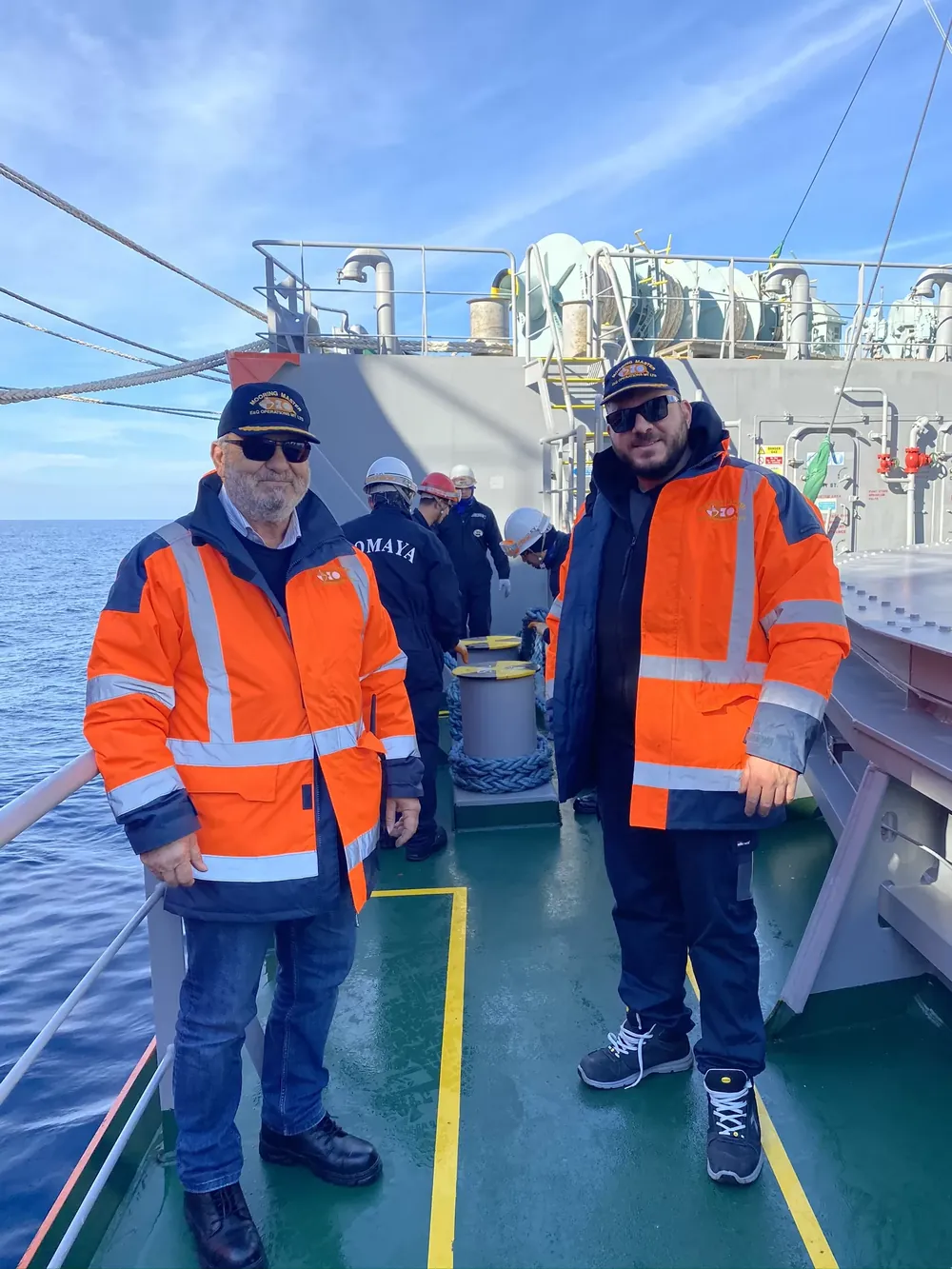 Ledra Ena crew at sea