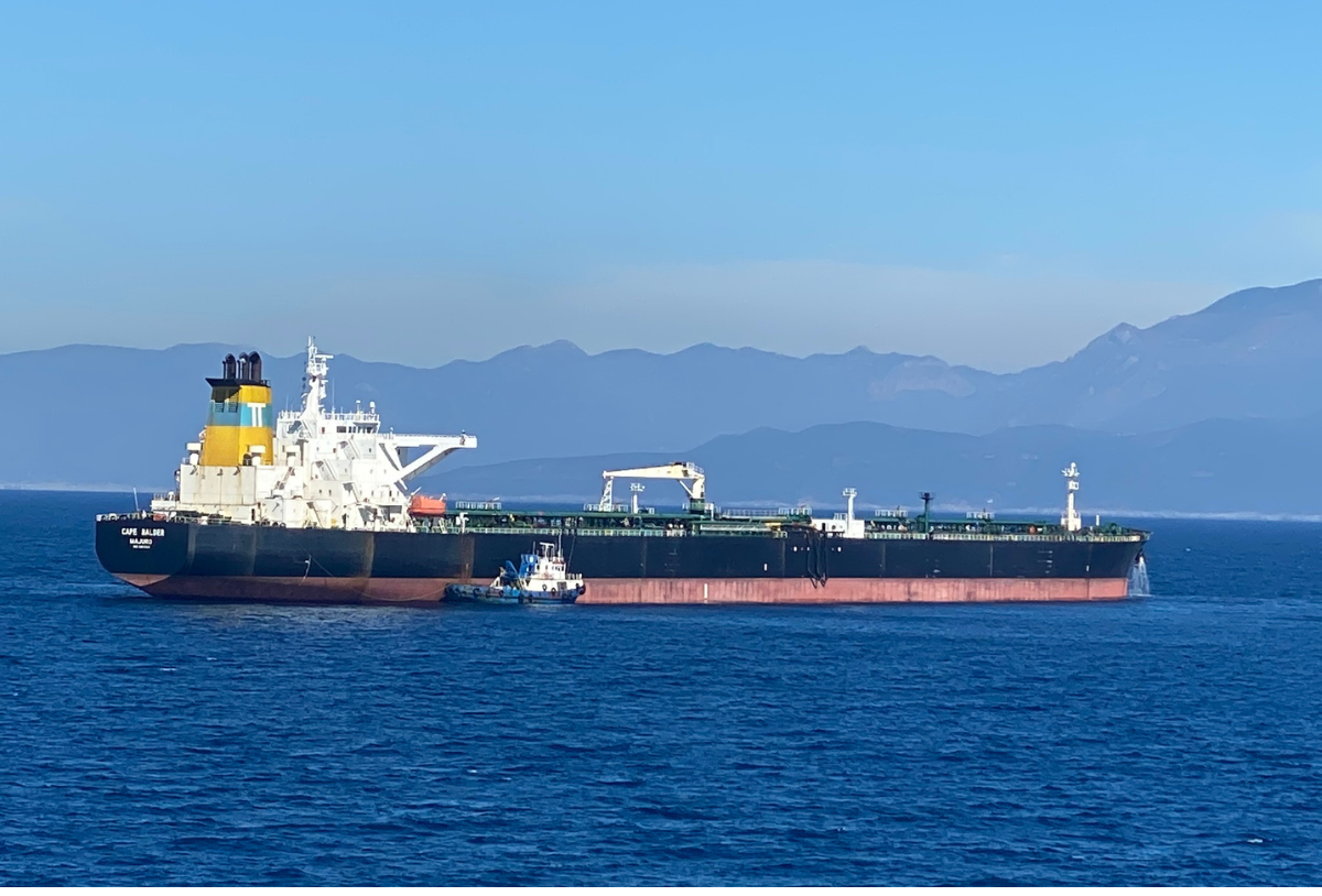 Tanker at sea
